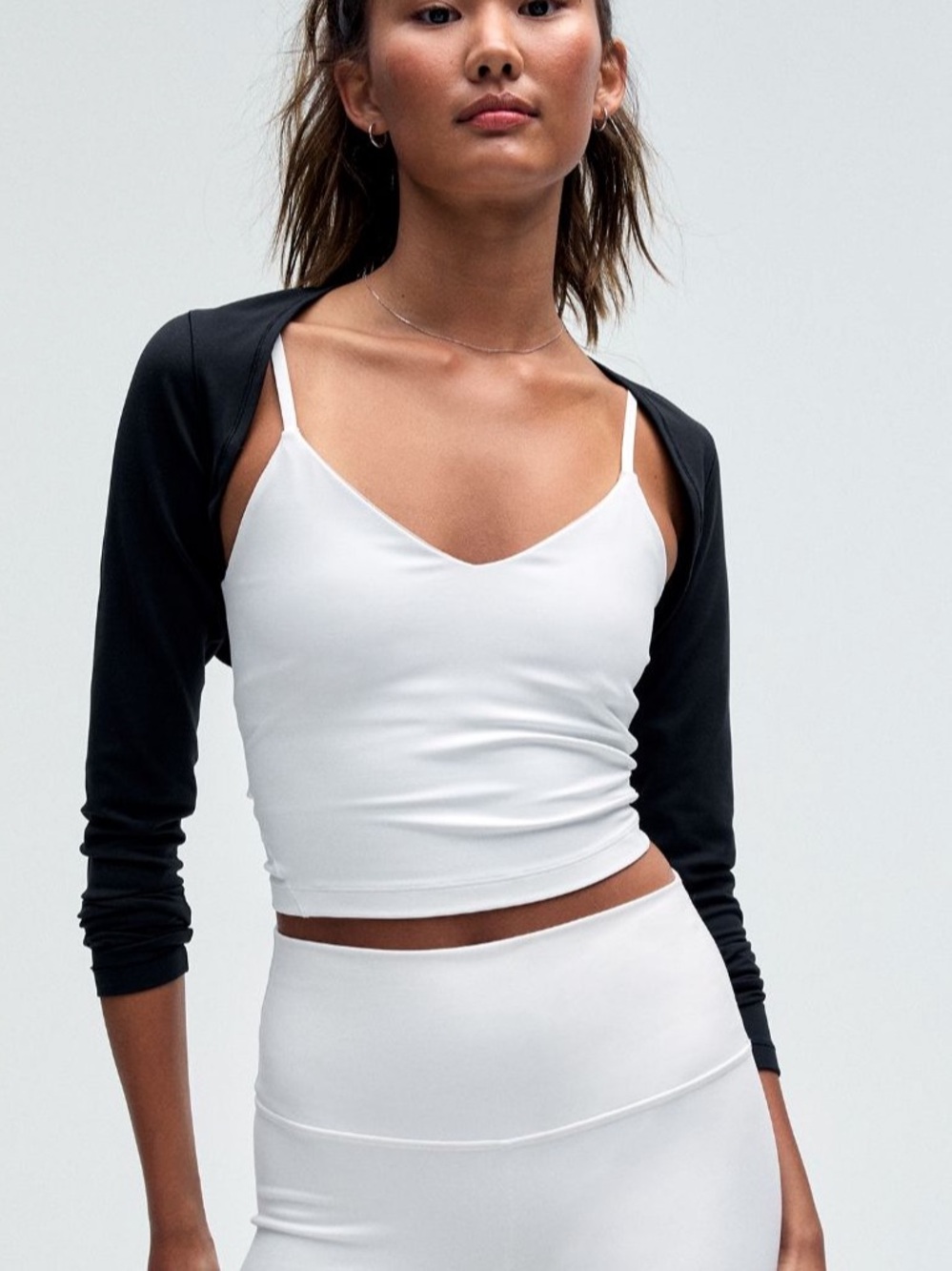 lululemon Align White Cropped Cami Tank